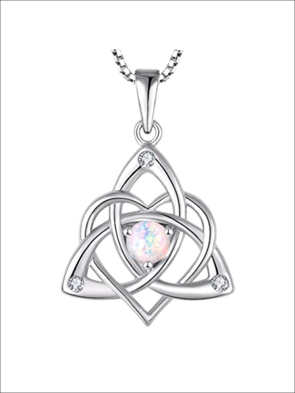 Celtic Knot Necklace for Women 925 Sterling Silver Trinity Love Knot Pendant